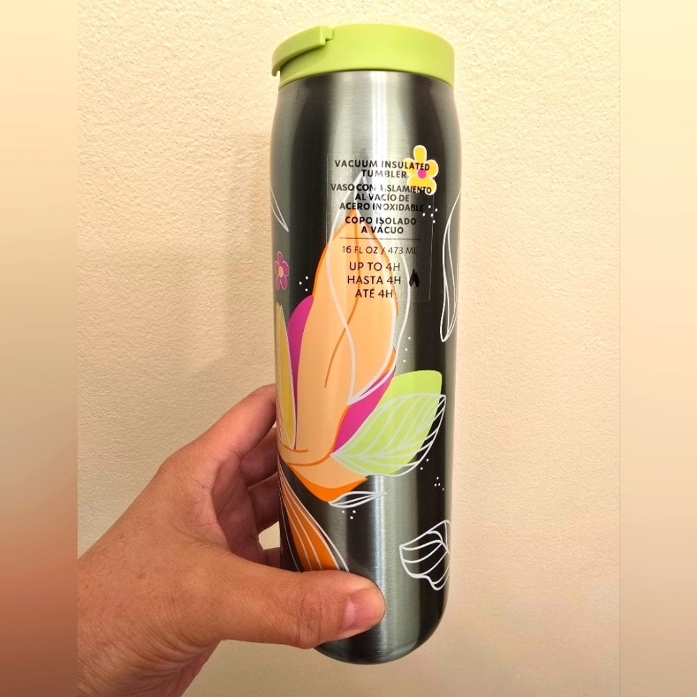 NWT Starbucks 2025 LATAM Release Floral Stainless Steel Tumbler - Picture 2 of 11